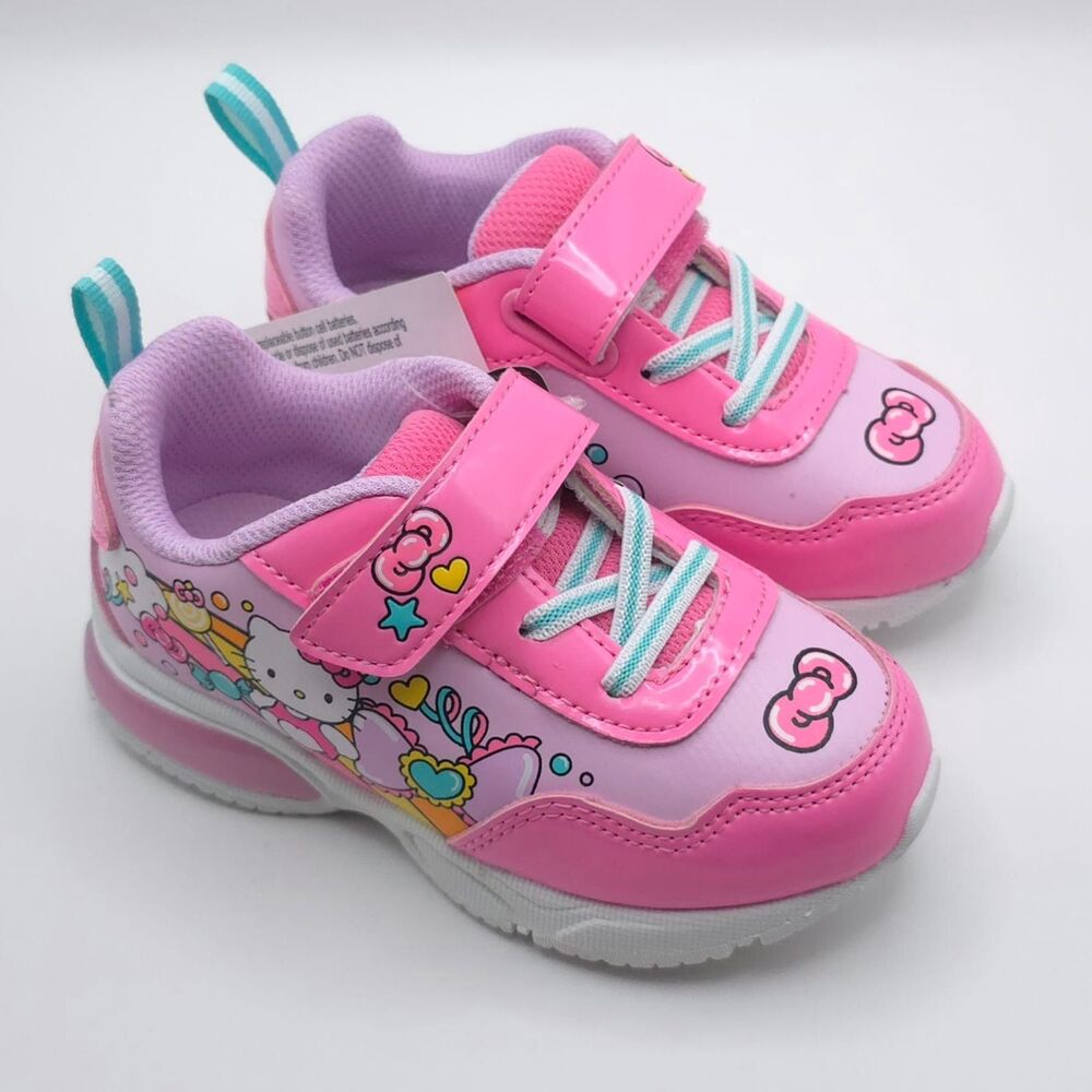 HELLO KITTY New Sneakers Girls 9 Pink Lighted US 7 Shoes Toddler P2400917